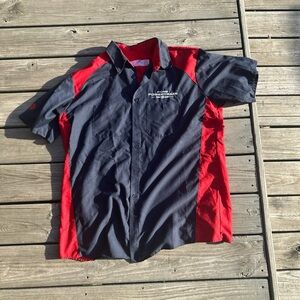 Men's Black‎ and Red Casual Button Down Shirt